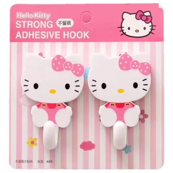 Hello Kitty 2pcs Strong Self Adhesive Hooks, Multi-function. - Picture 1 of 4